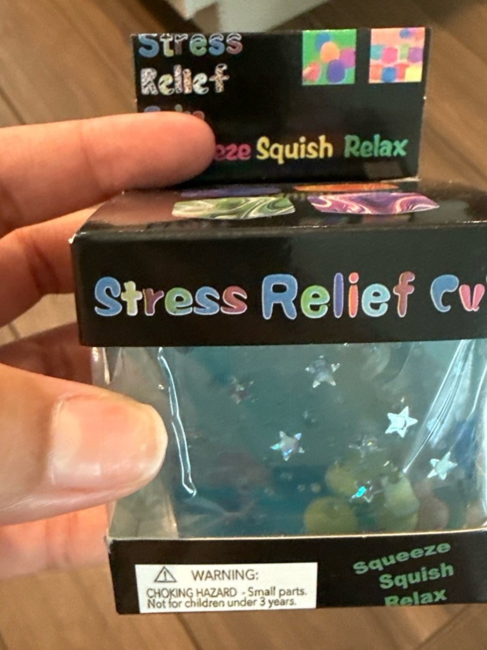Stress Relief Cube Squeeze squishy Toy - Blue